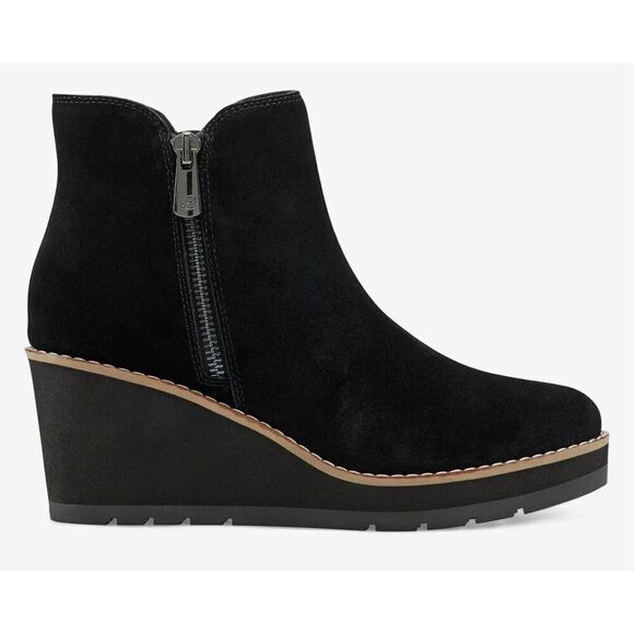 Easy‎ Spirit Boots Size 9.5 Black Suede Jayda Wedges Ankle Booties - Picture 1 of 10